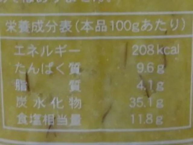 栄養成分表示