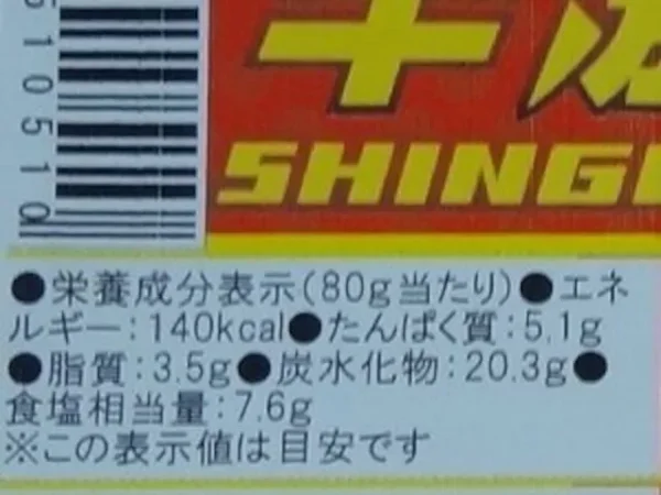 栄養成分表示